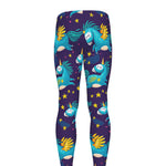 Night Star Unicorn Pattern Print Men's leggings