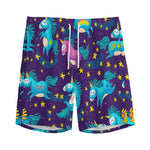 Night Star Unicorn Pattern Print Men's Sports Shorts