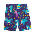 Night Star Unicorn Pattern Print Men's Sports Shorts