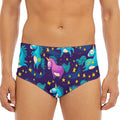 Night Star Unicorn Pattern Print Men's Triangle Swim Briefs
