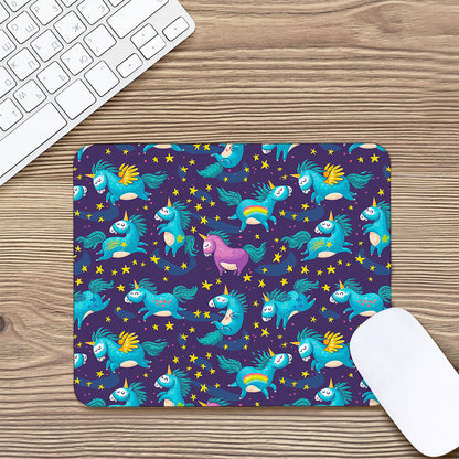 Night Star Unicorn Pattern Print Mouse Pad