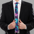 Night Star Unicorn Pattern Print Necktie