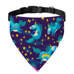 Night Star Unicorn Pattern Print Over The Collar Dog Bandana