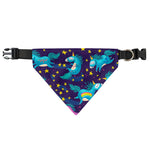 Night Star Unicorn Pattern Print Over The Collar Dog Bandana