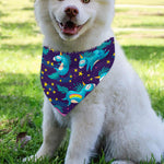 Night Star Unicorn Pattern Print Over The Collar Dog Bandana