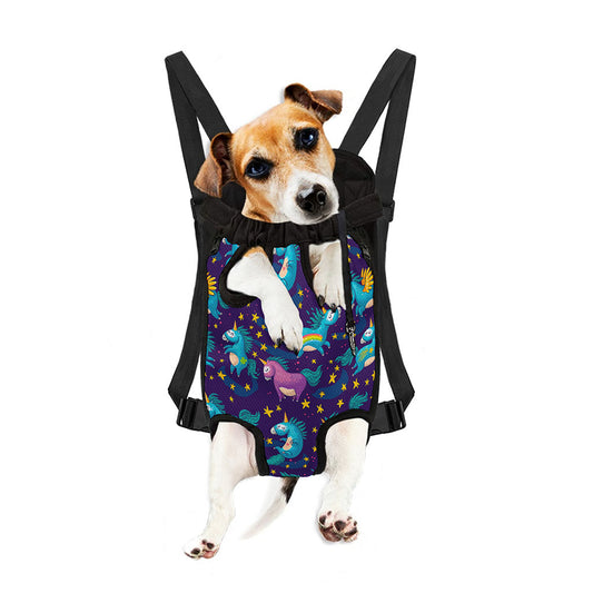 Night Star Unicorn Pattern Print Pet Carrier Backpack