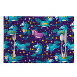 Night Star Unicorn Pattern Print Placemat