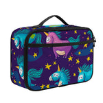 Night Star Unicorn Pattern Print Portable Lunch Bag