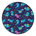 Night Star Unicorn Pattern Print Round Floor Mat