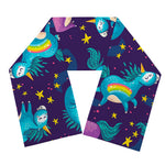 Night Star Unicorn Pattern Print Scarf