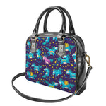 Night Star Unicorn Pattern Print Shoulder Handbag