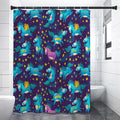Night Star Unicorn Pattern Print Shower Curtain