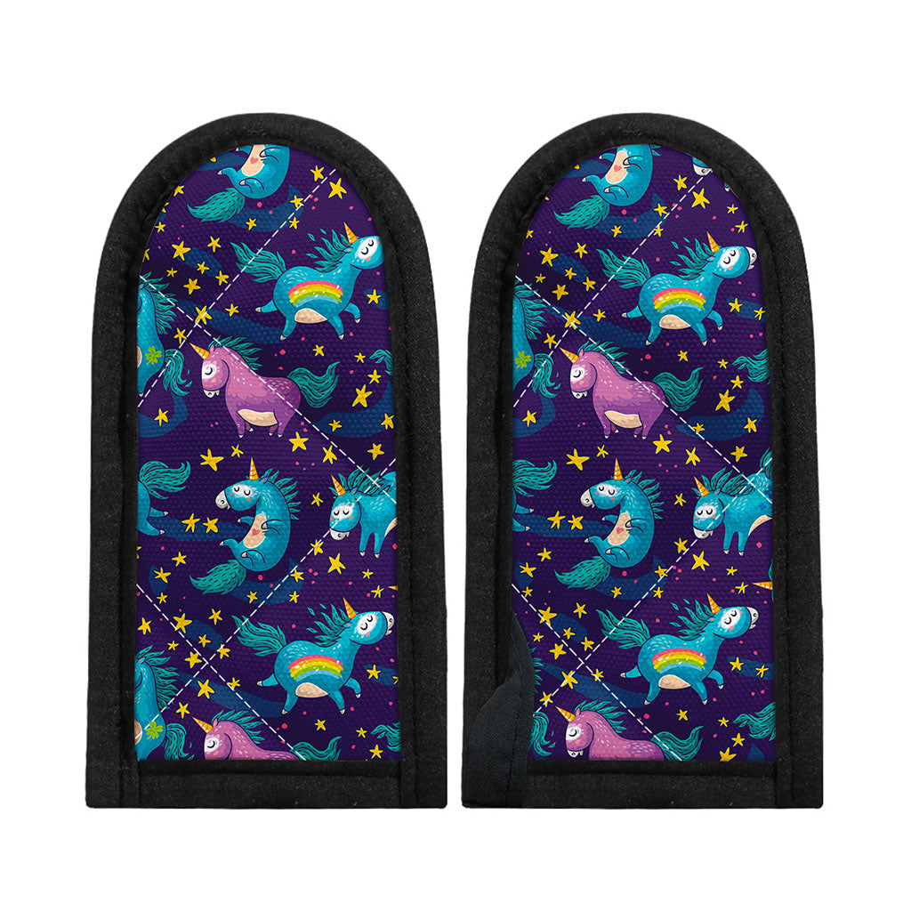 Night Star Unicorn Pattern Print Skillet Handle Cover