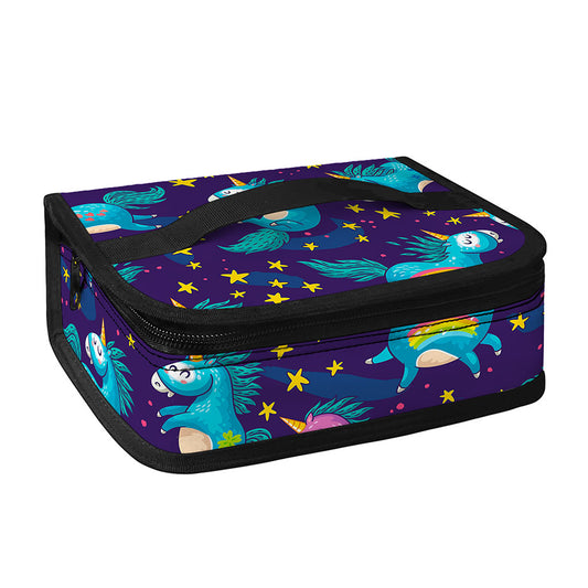 Night Star Unicorn Pattern Print Small Lunch Bag