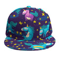 Night Star Unicorn Pattern Print Snapback Cap