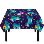 Night Star Unicorn Pattern Print Tablecloth