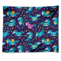 Night Star Unicorn Pattern Print Tapestry