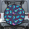 Night Star Unicorn Pattern Print Tire Cover With Camera Hole