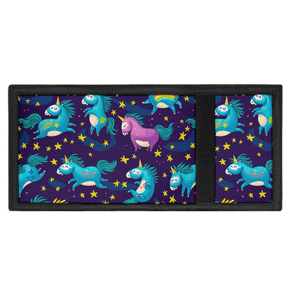 Night Star Unicorn Pattern Print Trifold Wallet