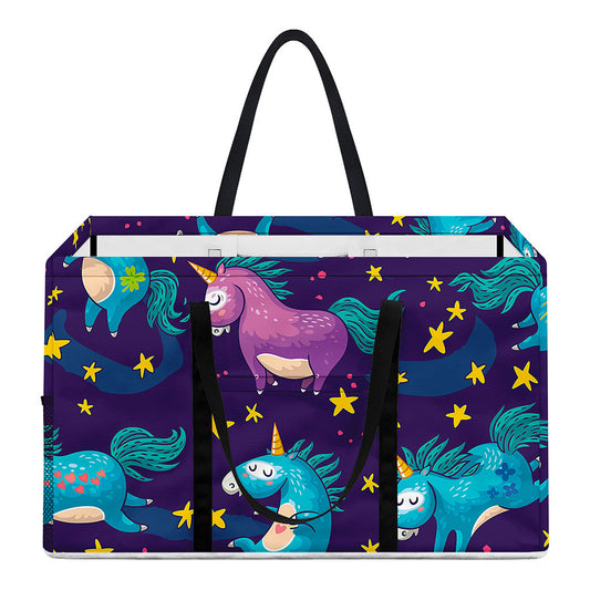 Night Star Unicorn Pattern Print Utility Tote Bag