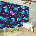 Night Star Unicorn Pattern Print Wall Sticker