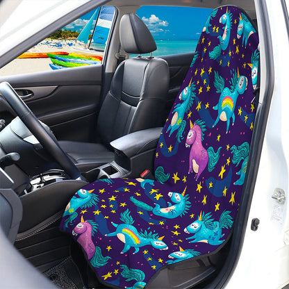 Night Star Unicorn Pattern Print Waterproof Car Seat Cover