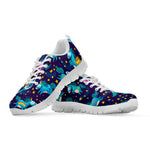 Night Star Unicorn Pattern Print White Running Shoes