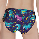 Night Star Unicorn Pattern Print Women's Panties