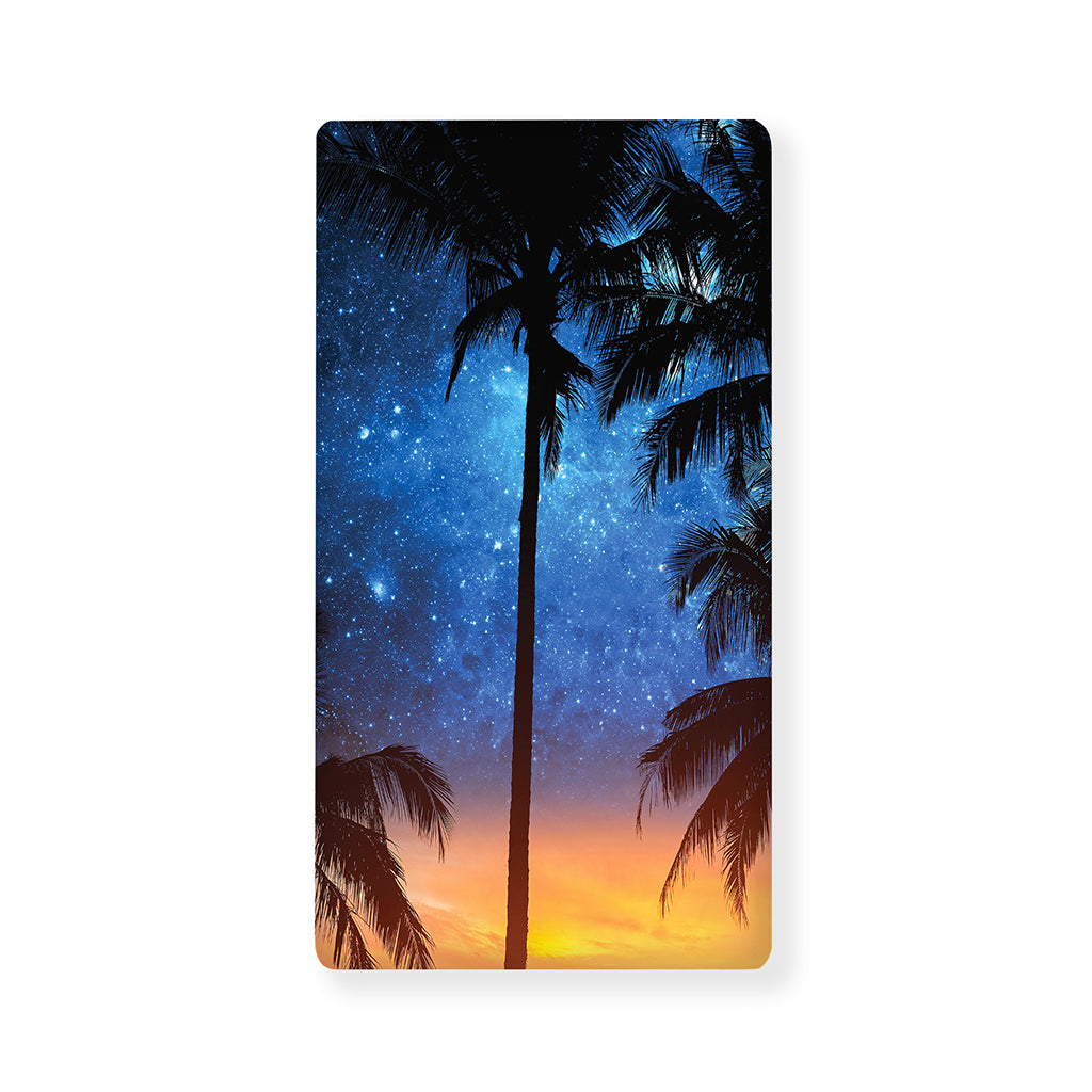 Night Sunset Sky And Palm Trees Print Baby Crib Sheet