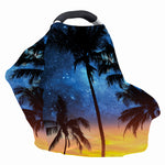 Night Sunset Sky And Palm Trees Print Baby Seat Cover