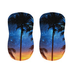 Night Sunset Sky And Palm Trees Print Bar Stool Covers