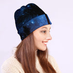 Night Sunset Sky And Palm Trees Print Beanie