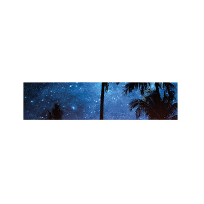 Night Sunset Sky And Palm Trees Print Bed Runner
