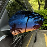 Night Sunset Sky And Palm Trees Print Car Side Mirror Covers
