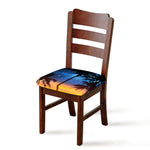 Night Sunset Sky And Palm Trees Print Chair Cushion Cover