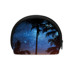 Night Sunset Sky And Palm Trees Print Coin Purse