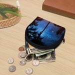 Night Sunset Sky And Palm Trees Print Coin Purse