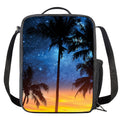 Night Sunset Sky And Palm Trees Print Crossbody Lunch Bag