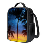 Night Sunset Sky And Palm Trees Print Crossbody Lunch Bag