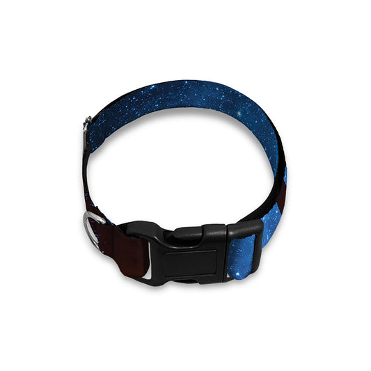 Night Sunset Sky And Palm Trees Print Dog Collar