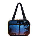Night Sunset Sky And Palm Trees Print Double Strap Bible Bag