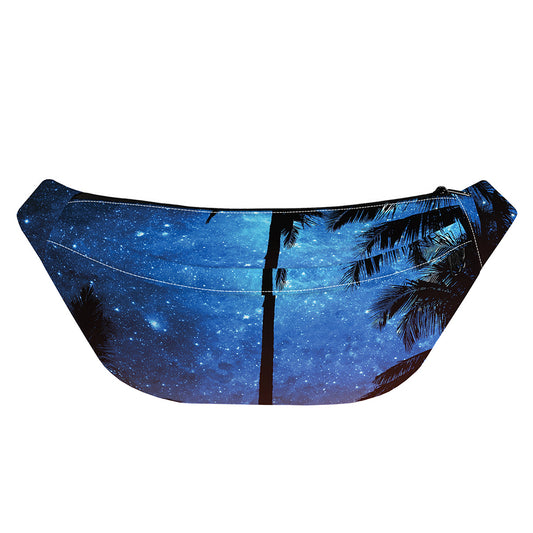 Night Sunset Sky And Palm Trees Print Fanny Pack