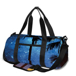 Night Sunset Sky And Palm Trees Print Gym Bag