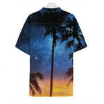 Night Sunset Sky And Palm Trees Print Hawaiian Shirt