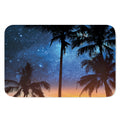 Night Sunset Sky And Palm Trees Print Indoor Door Mat