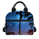 Night Sunset Sky And Palm Trees Print Insulated Lunch Bag