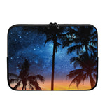 Night Sunset Sky And Palm Trees Print Laptop Sleeve