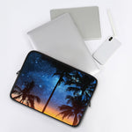 Night Sunset Sky And Palm Trees Print Laptop Sleeve