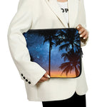 Night Sunset Sky And Palm Trees Print Laptop Sleeve