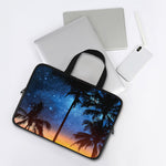 Night Sunset Sky And Palm Trees Print Laptop Sleeve With Handle